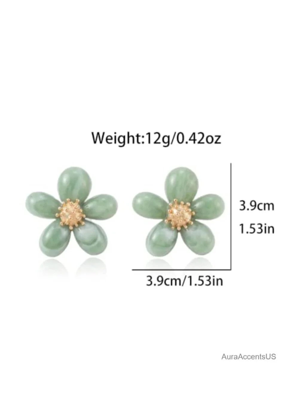 Acrylic Flower Stud Earrings Chunky Floral Statement Jewelry Party Gift